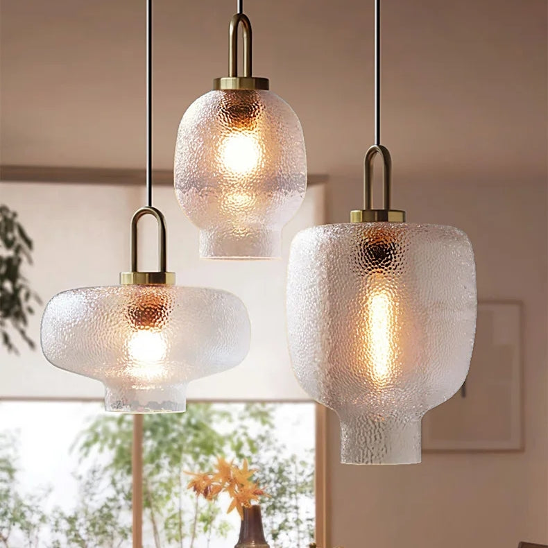 Modern Brass Glass Pendant Light | Elegant Rustic Illumination