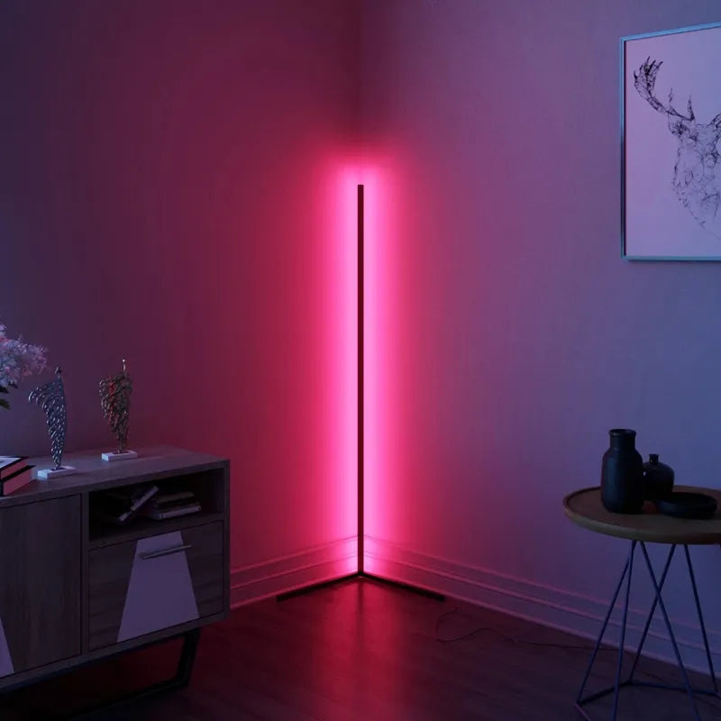 Futuristic RGB LED Floor Lamps | Remote & App Controlled Lighting