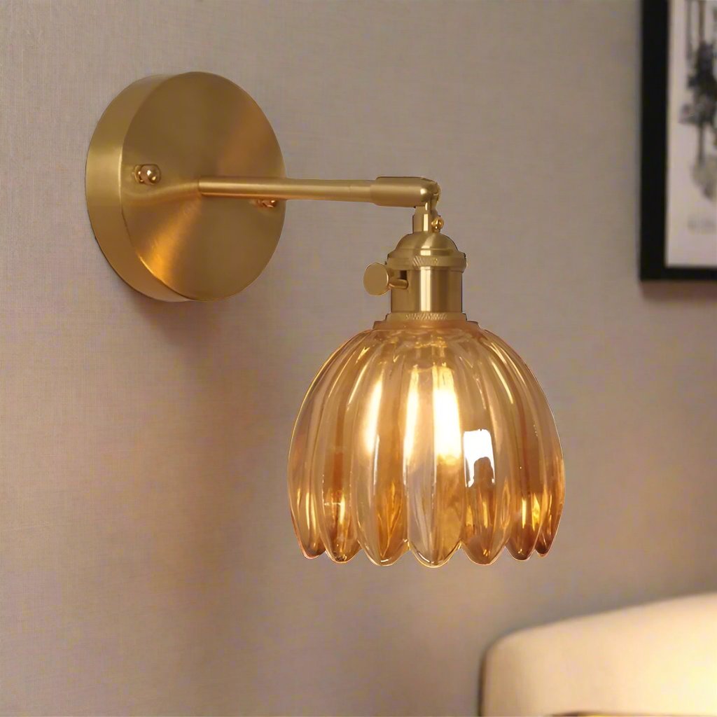 Retro – Tulip Flower Glass Wall Lamp