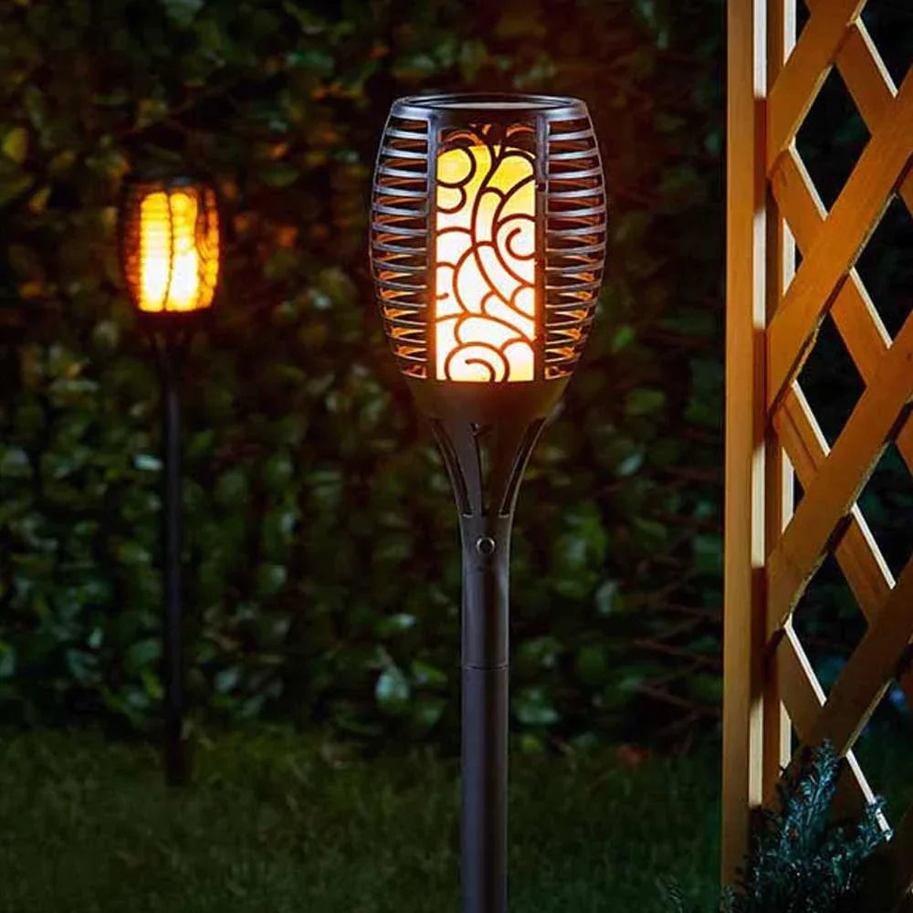 LED Solar Garden Torches | IP65 Waterproof Outdoor Lighting